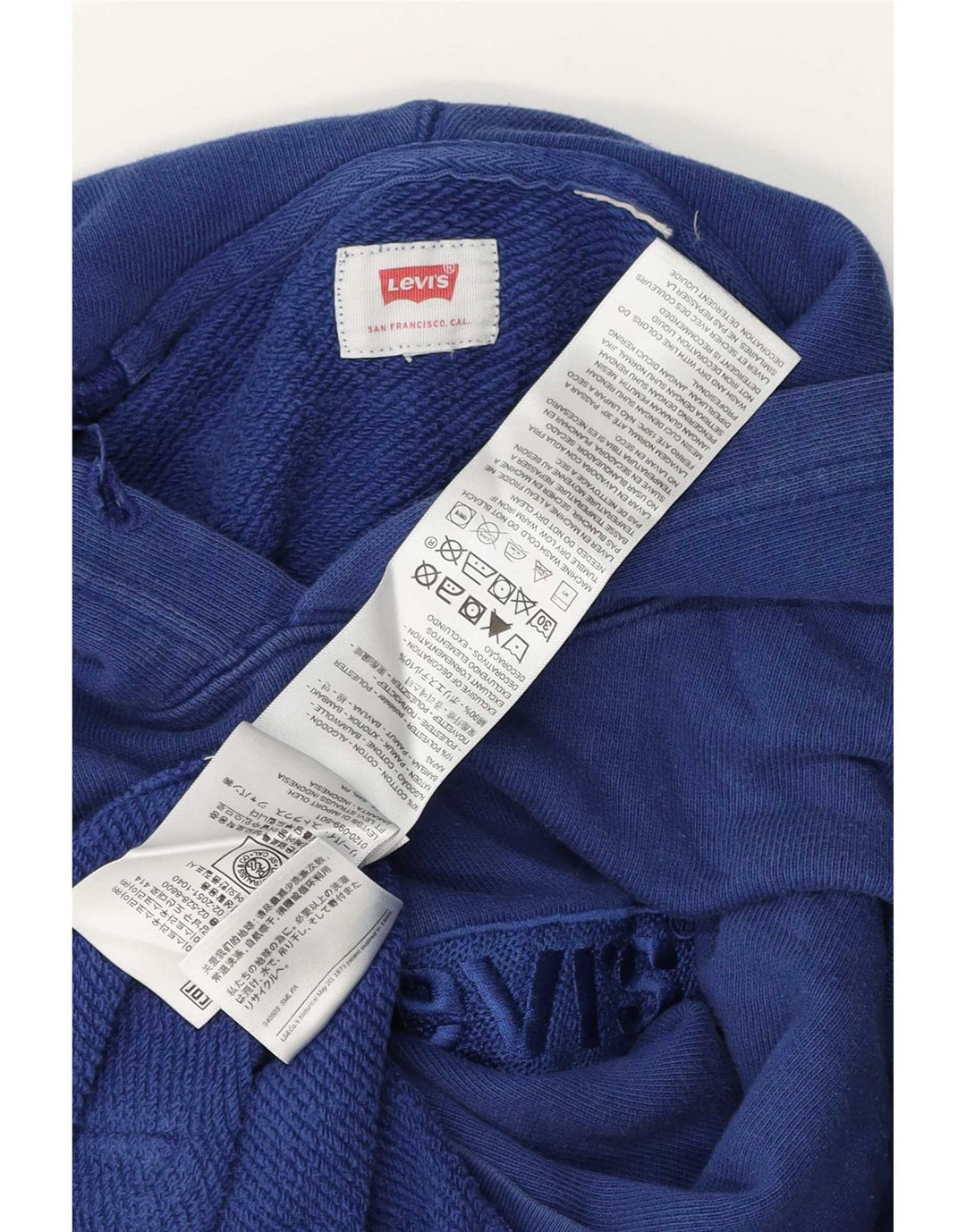 Levi's Grafisk hættetrøje til mænd, lille blå bomuld