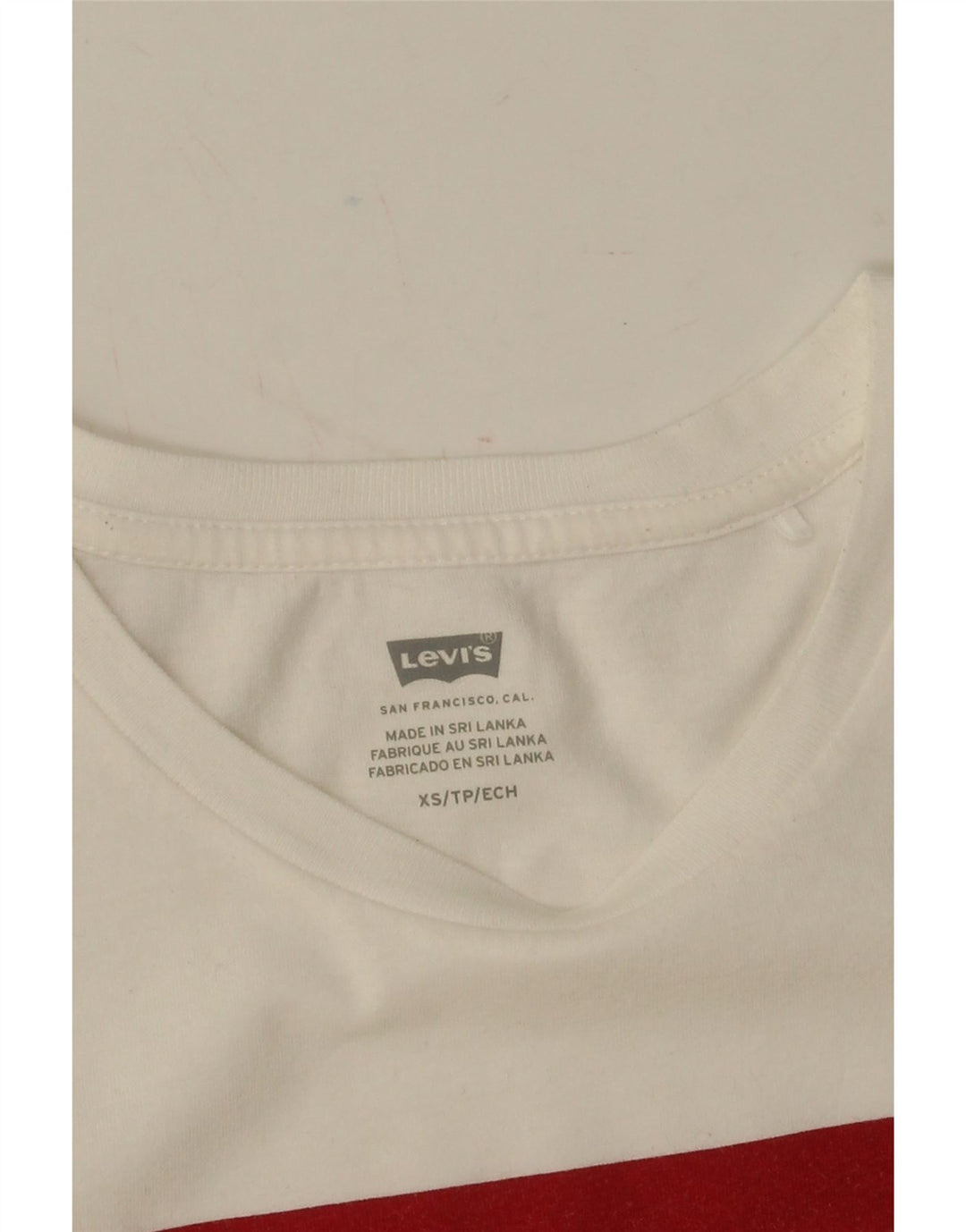 LEVI'S Womens Graphic T-Shirt Top UK 6 XS White