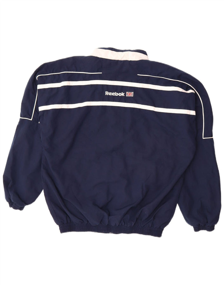 Reebok Herre grafisk træningsdragt Topjakke Stor Marineblå Colourblock