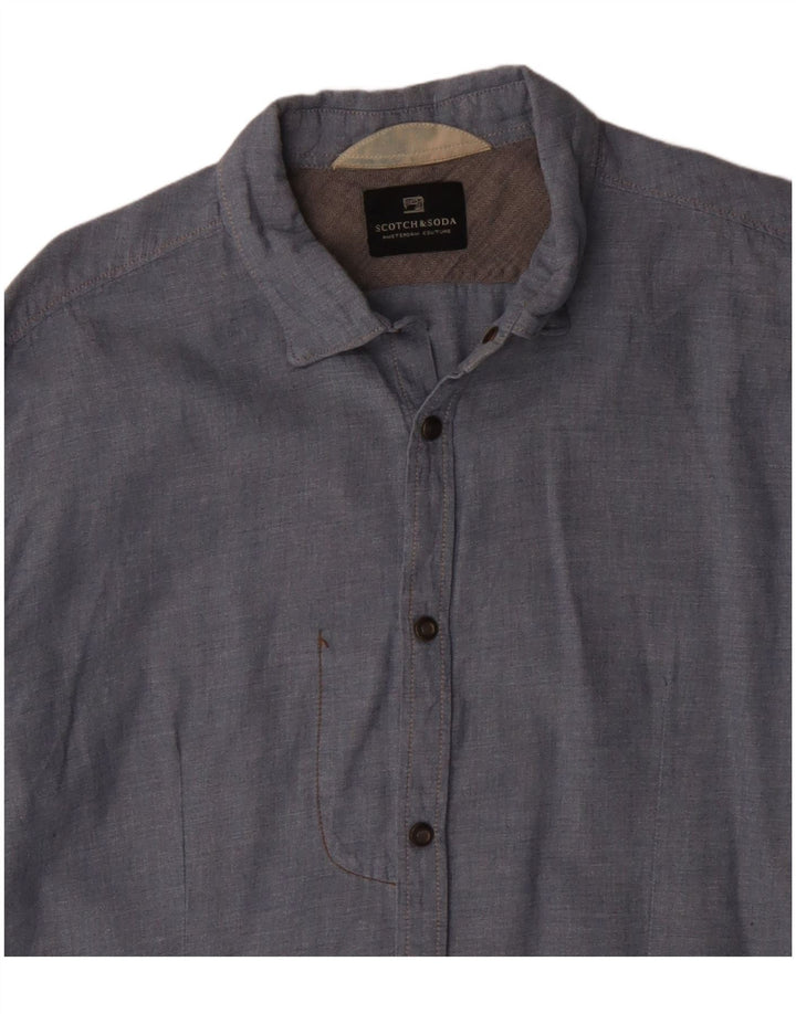 SCOTCH & SODA Herreskjorte Medium Blue Bomuld
