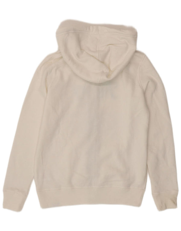 Roxy Dame Grafisk Hættetrøje Sweater UK 10 Small White Bomuld