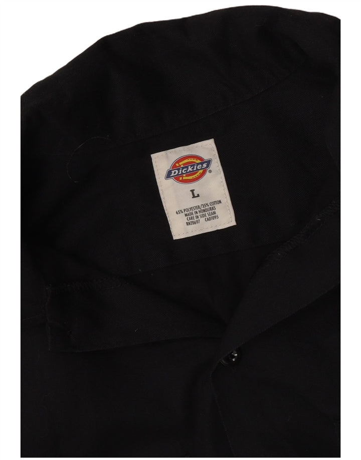 DICKIES Herre grafisk kortærmet skjorte Stor sort bomuld