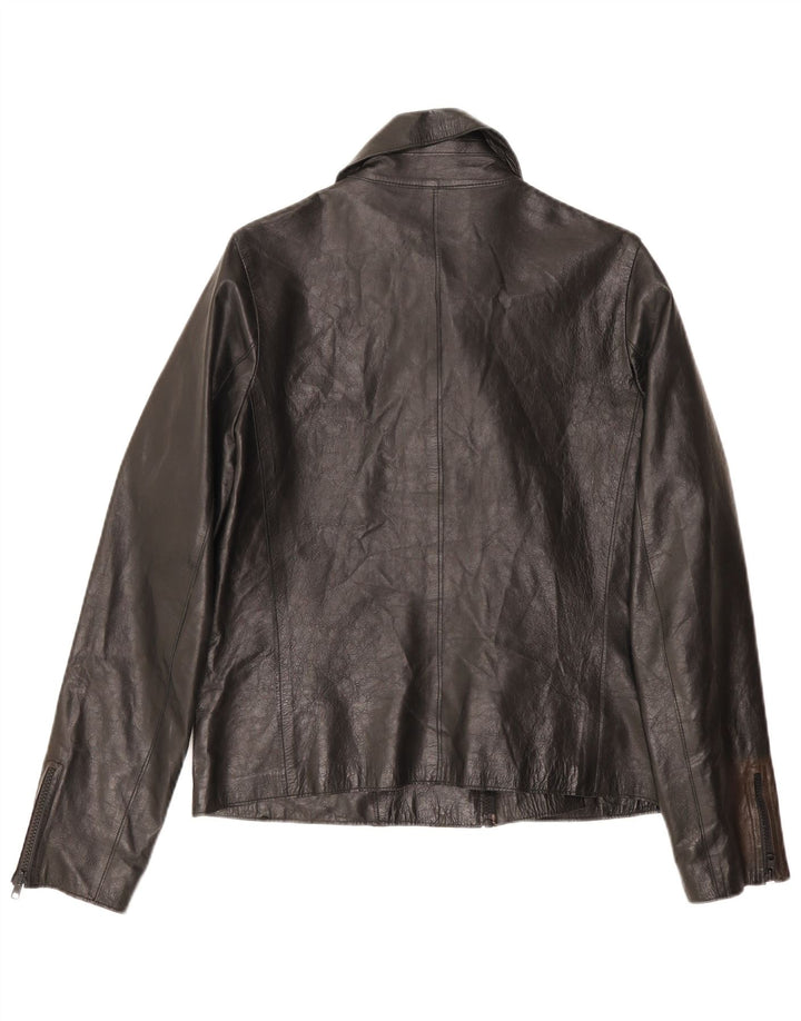 Vintage Herre Biker Jacket UK 34 XS Sort