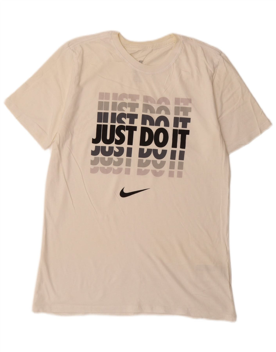 Nike Herre Athletic Cut Grafisk T-shirt Top Medium Off White Bomuld