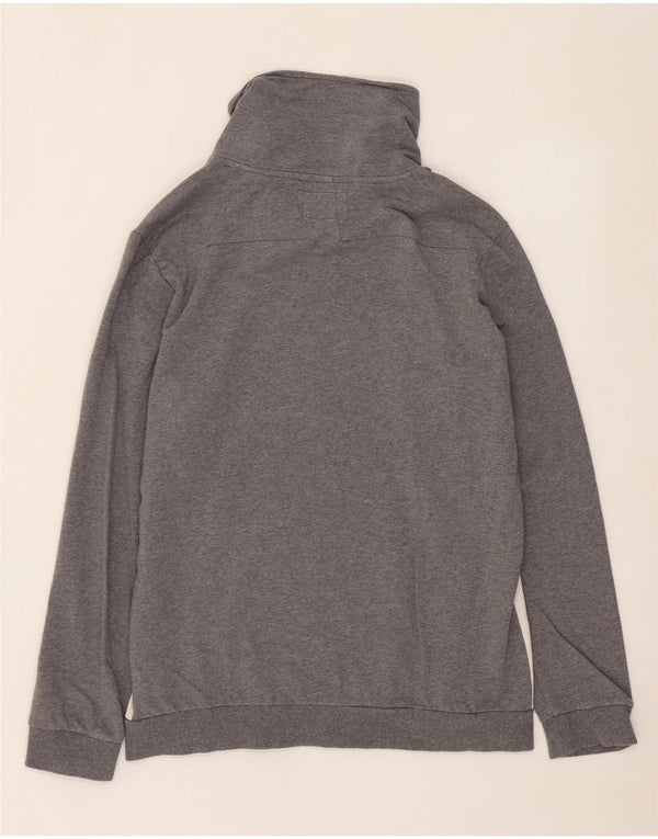 Guess Dame Rullehals Sweatshirt Jumper UK 18 XL Grå Colourblock Bomuld