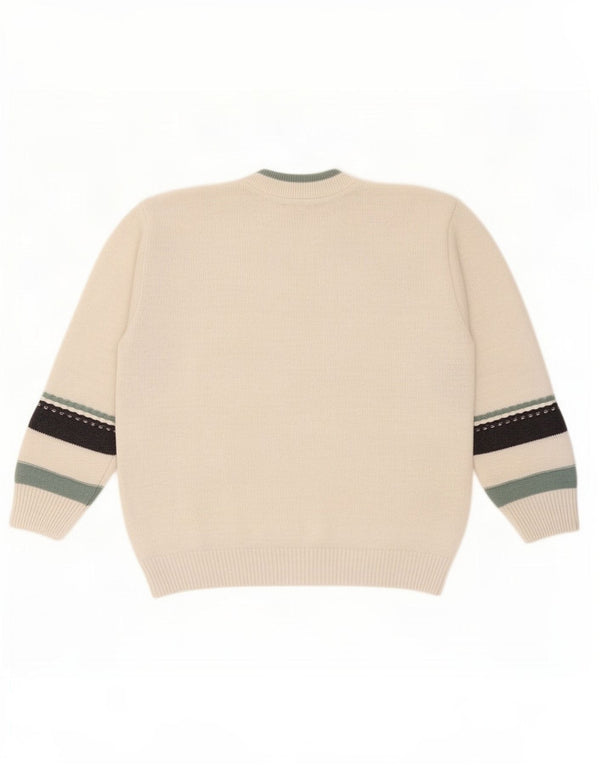 Vintage Herre rund hals sweater IT 44/46 XS flerfarvet geometrisk