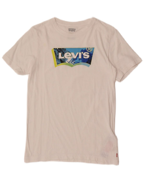 Levi's Boys Grafisk T-Shirt Top 13-14 År Hvid Bomuld