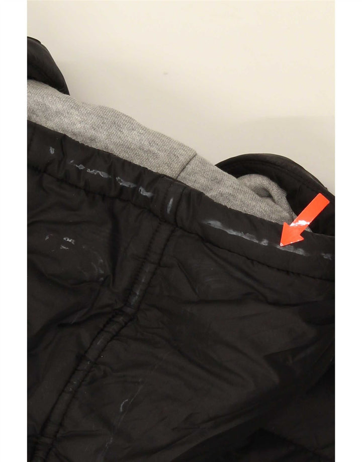 Champion Herre hættepolstret jakke UK 38 Medium Sort Polyamid