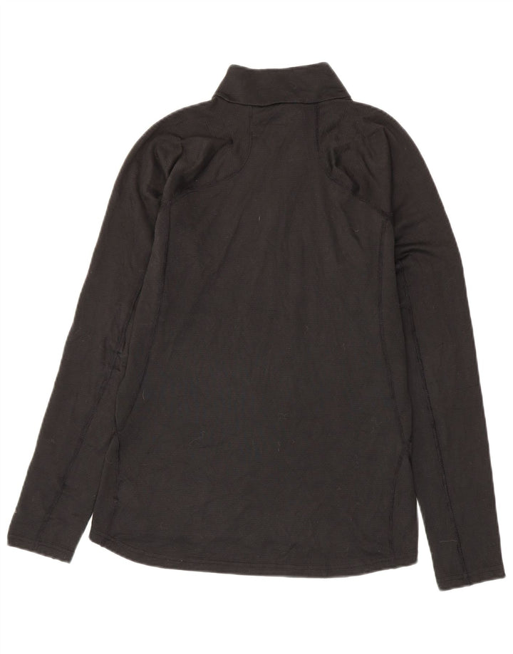 The North Face Herre Zip Neck Pullover Træningsdragt Top Lille sort Polyester