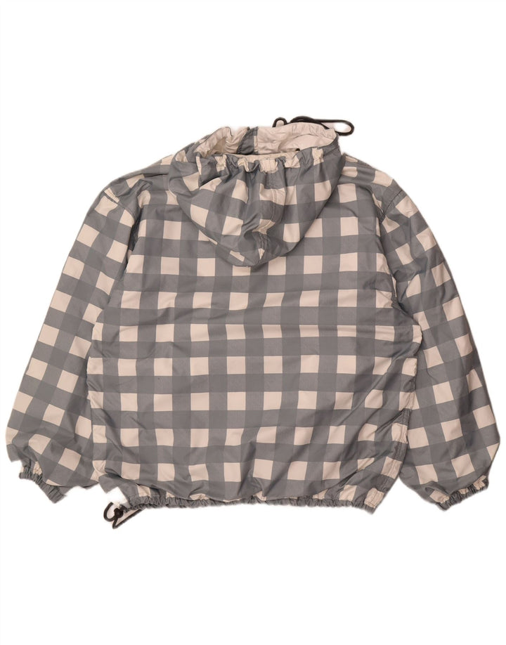 Belfe & Belfe Dame Oversized Hætte Skijakke UK 16 Large Grey Gingham