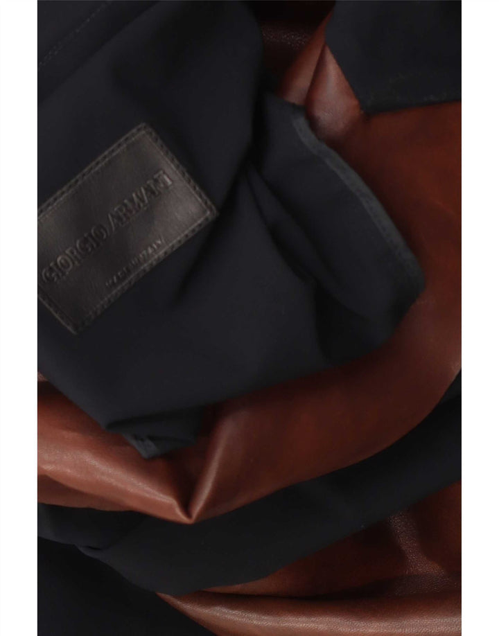 Giorgio Armani Trench Coat til mænd UK 38 Medium Navy Blue Colourblock