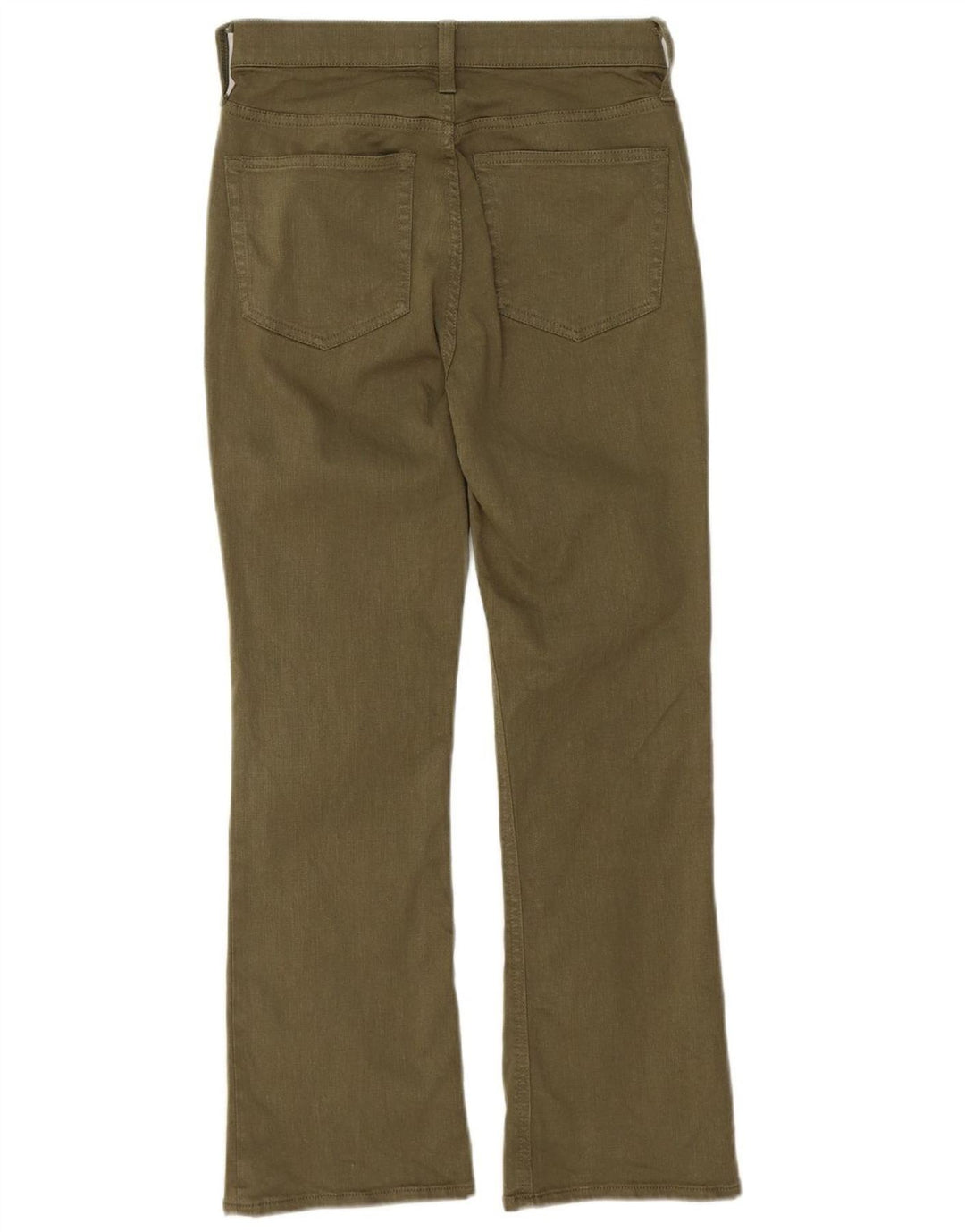 J. CREW Womens Bootcut Casual Trousers W25 L25 Khaki Cotton