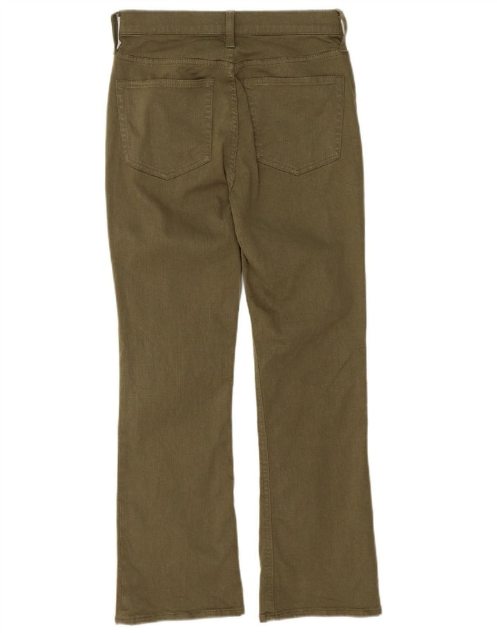 J. CREW Womens Bootcut Casual Trousers W25 L25 Khaki Cotton