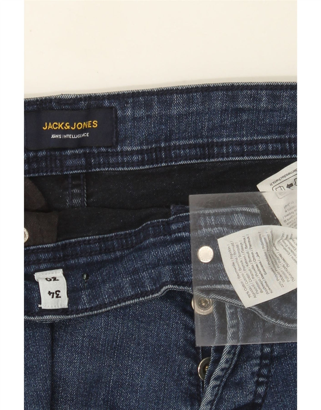 Jack & Jones Herre Slim Jeans W34 L30 Marineblå Bomuld