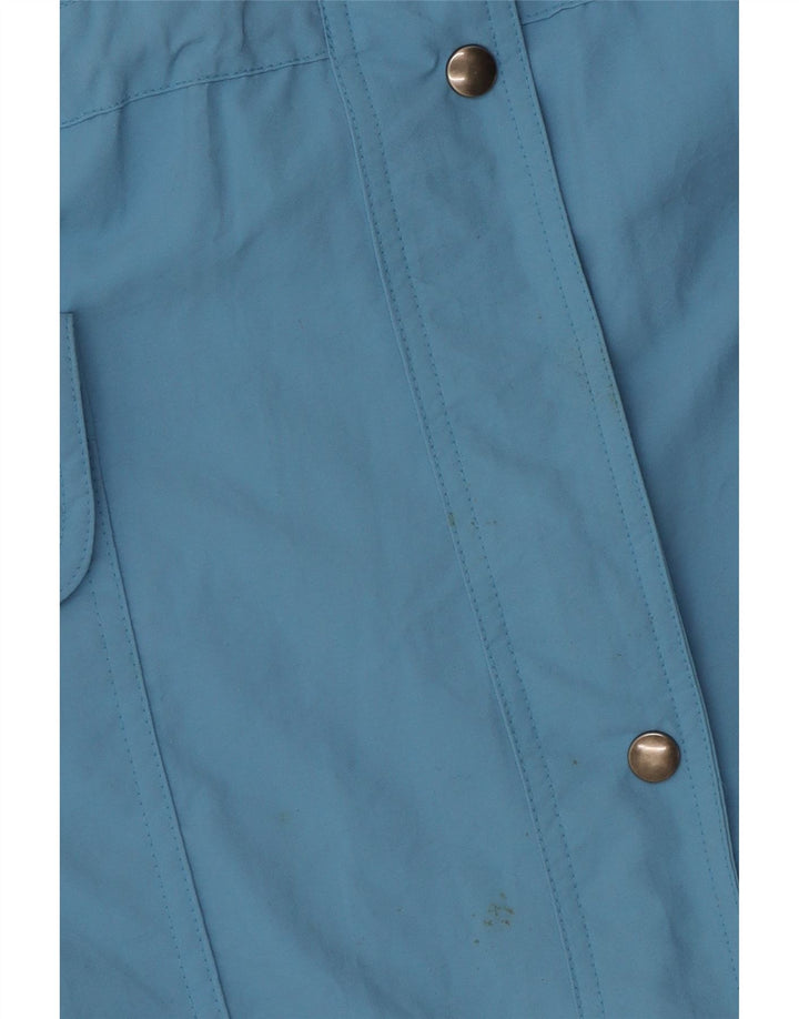 Tactel Dame Hætte Oversized Windbreaker Frakke UK 10 Small Blue Polyamide