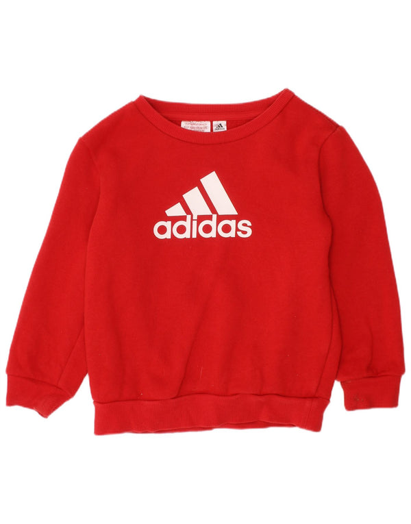 Adidas Boys Graphic Sweatshirt Jumper 3-4 år Rød Bomuld