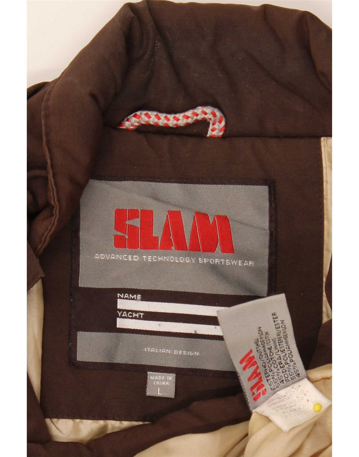 Slam Polstret Herrejakke UK 40 Stor Brun Nylon