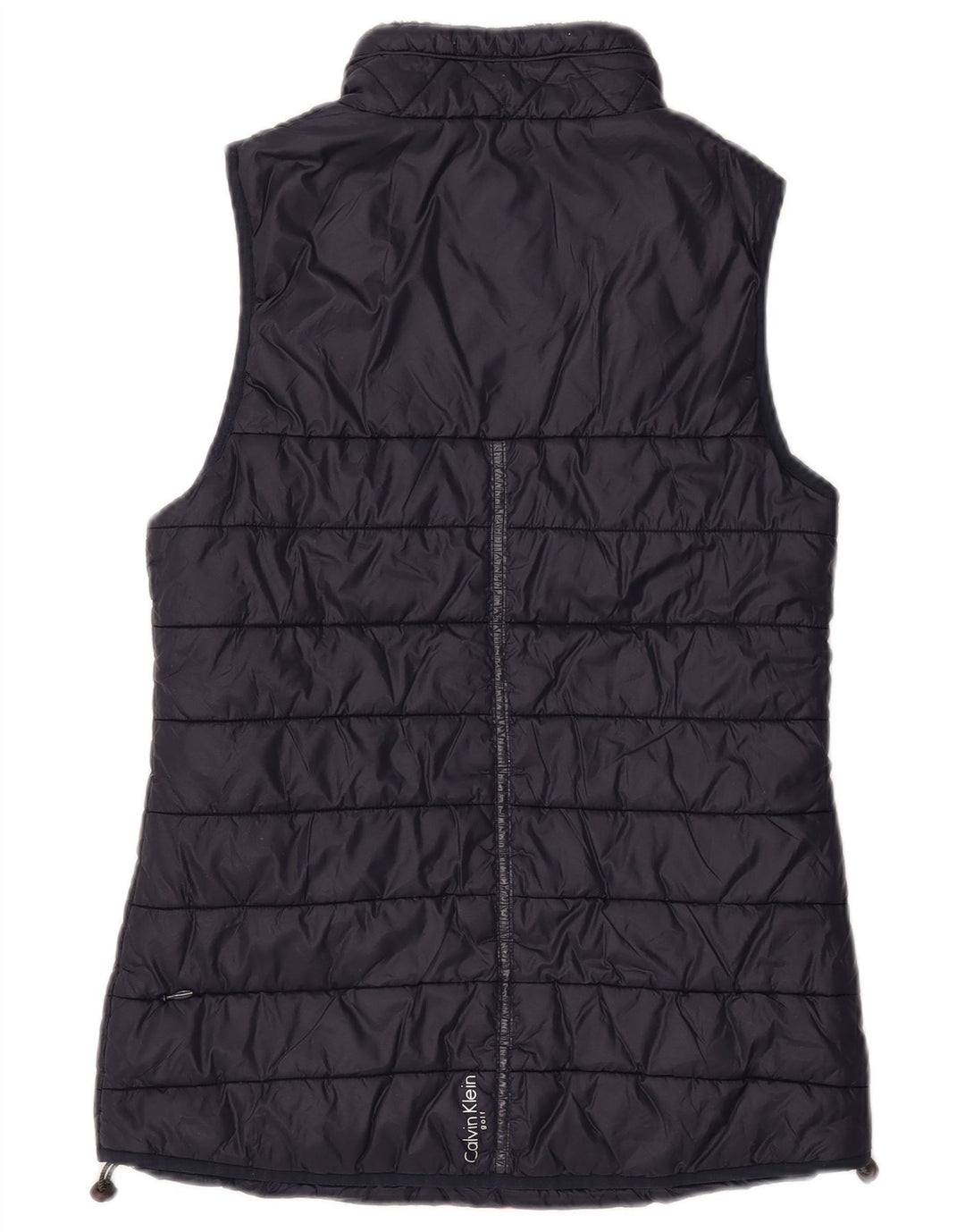 Calvin Klein Dame Gilet UK 10 Small Navy Blue Nylon