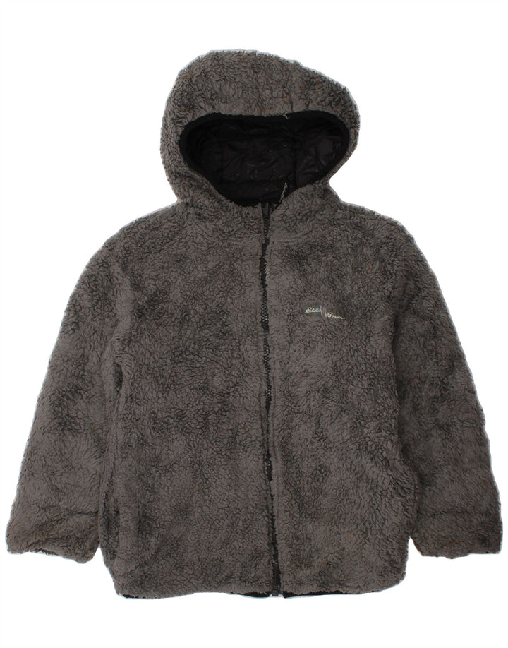 EDDIE BAUER Boys Reversible Padded Jacket 5-6 Years XS Black Camouflage Vintage Eddie Bauer and Second-Hand Eddie Bauer from Messina Hembry 