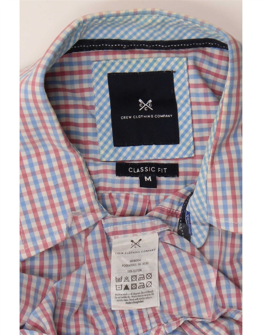 Crew Clothing Herre Classic Fit Shirt Medium Multicolored Gingham Cotton