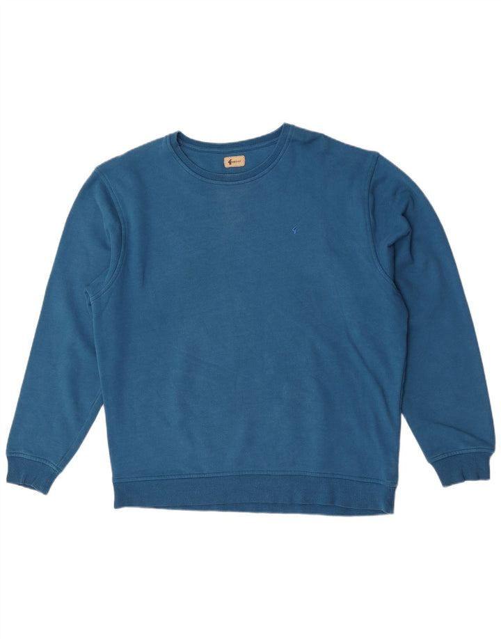 Gabicci Herre Sweatshirt Jumper Stor Blå Bomuld
