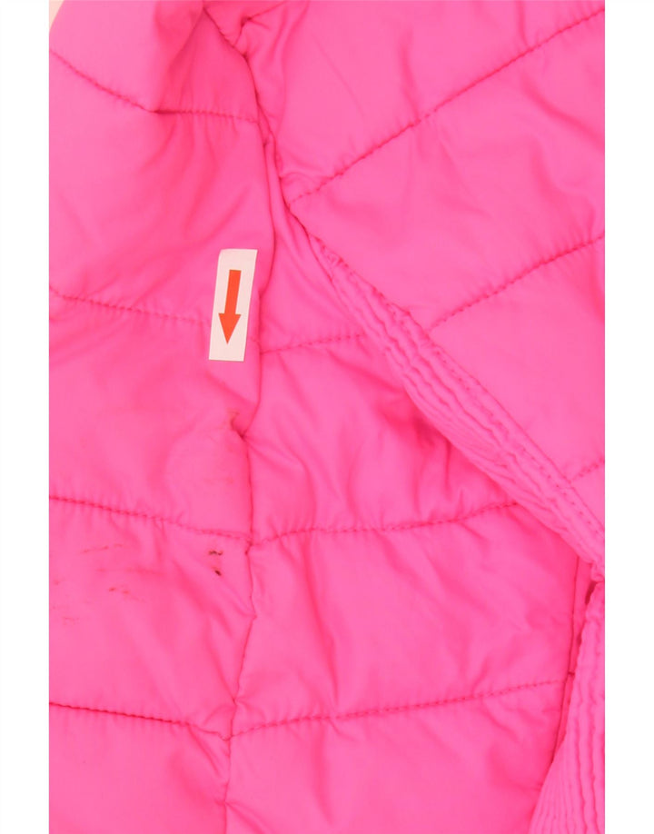 Superdry Polstret hættejakke til kvinder UK 14 Large Pink Polyester