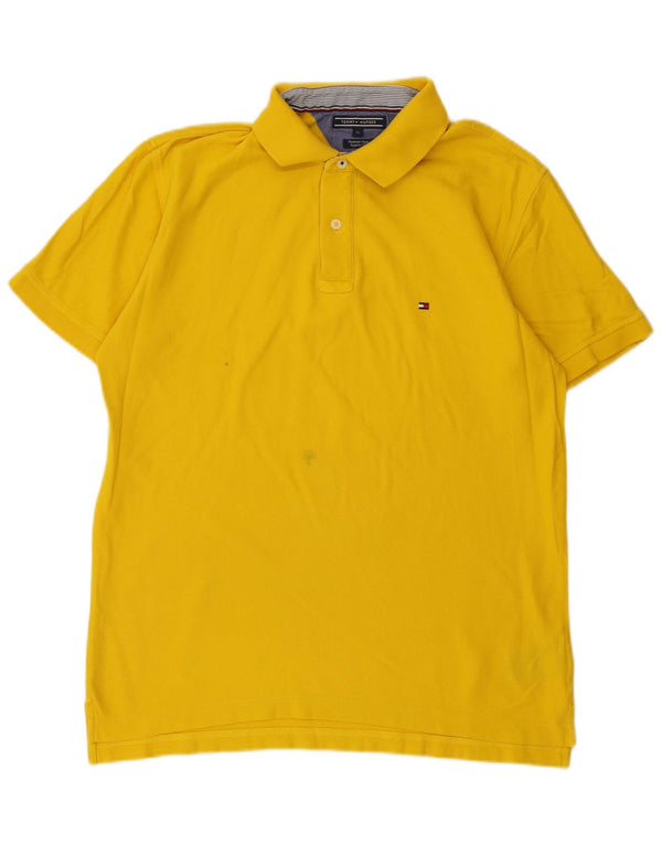 Tommy Hilfiger Herre Regular Fit Polo Shirt XL Gul Bomuld