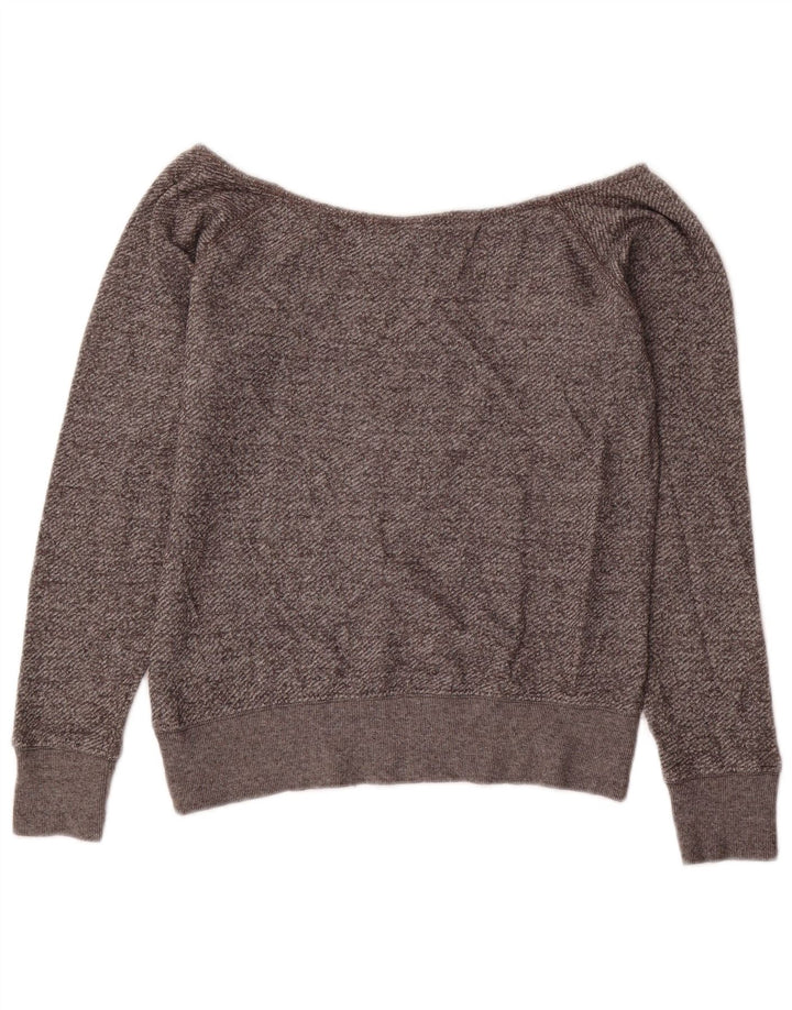 Hard Rock Cafe Dame Off Shoulder Sweatshirt Jumper UK 10 Small Grey