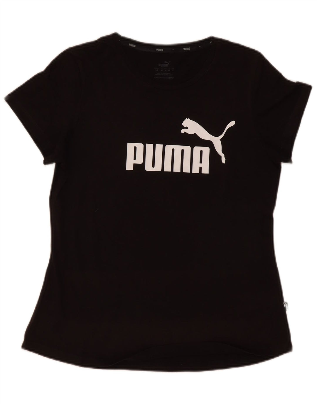 Puma Grafisk T-Shirt Top UK 14 Medium Sort