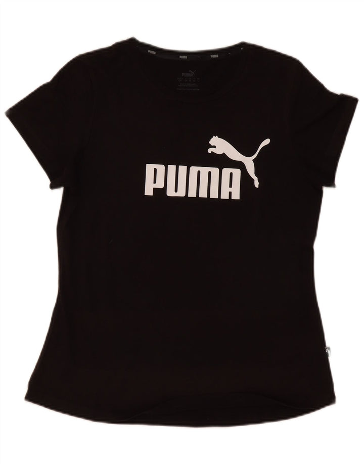 Puma Grafisk T-Shirt Top UK 14 Medium Sort