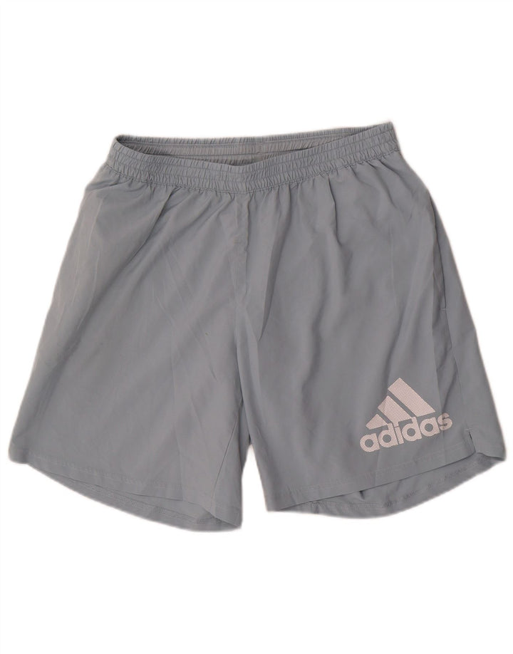Adidas Herre grafiske sportsshorts store blå polyester
