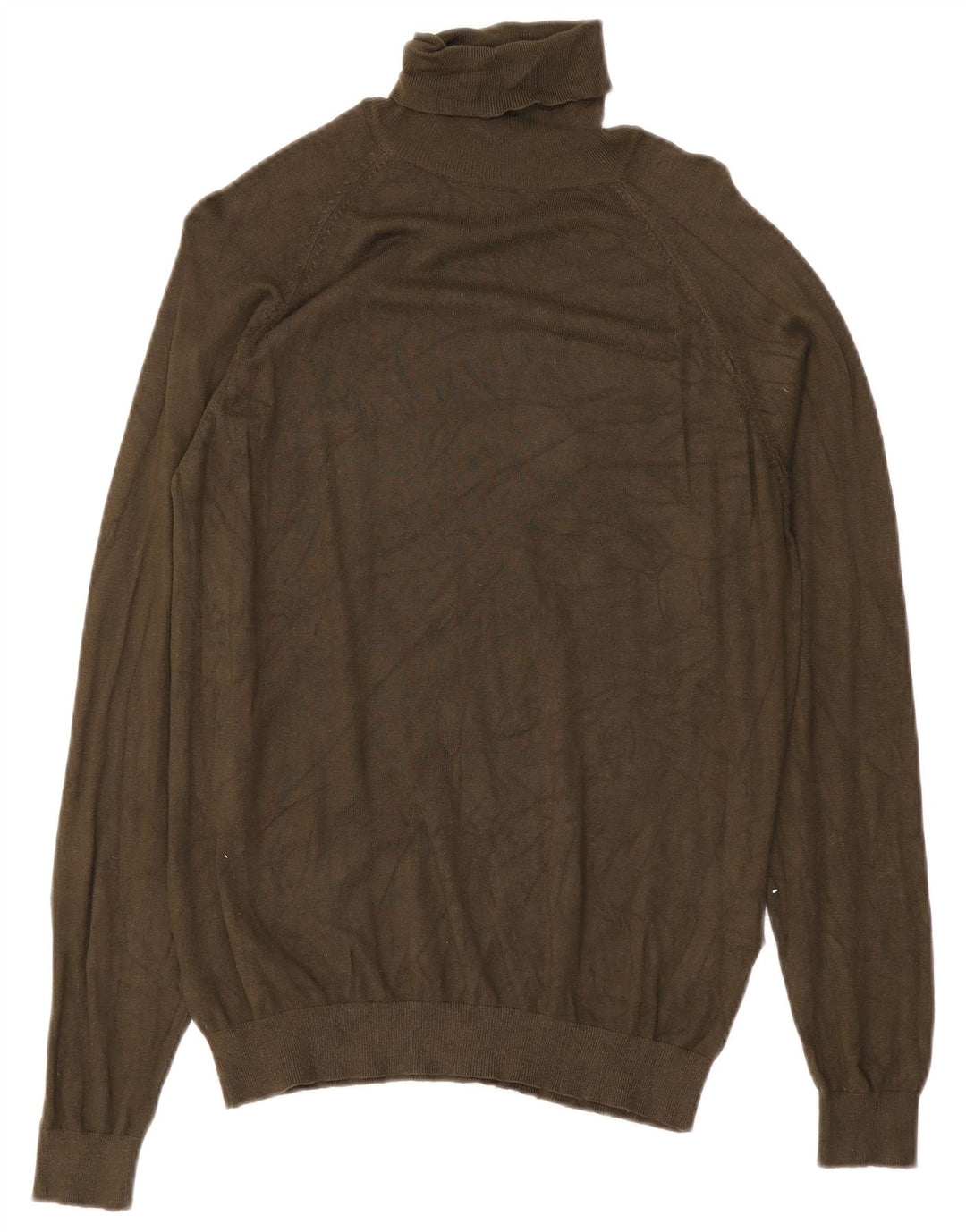 Zara Dame Rullehals sweater UK 14 Medium Green Viscose
