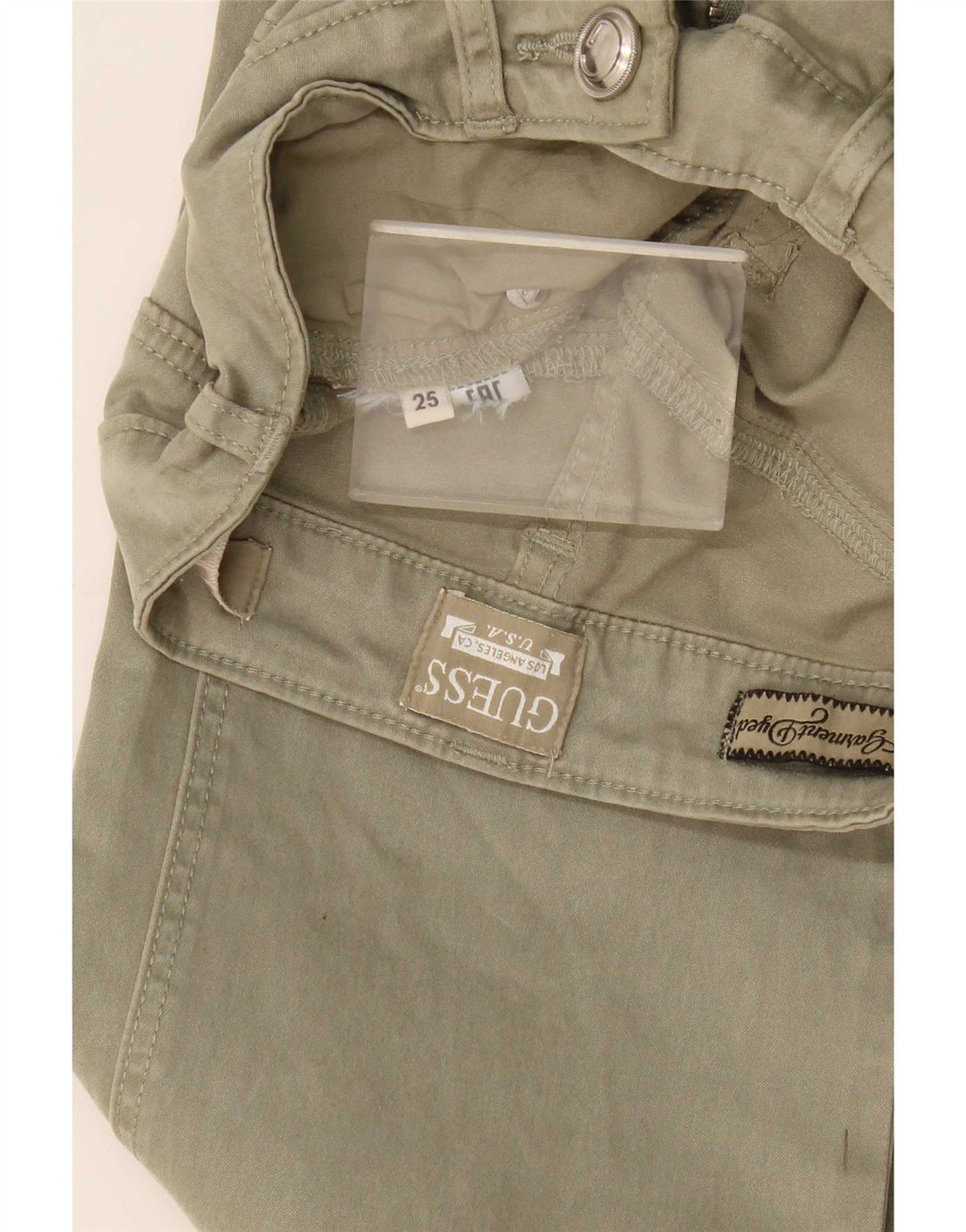 Guess Womens High Rise Bootcut Jeans W25 L31 Green