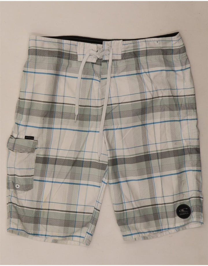 O'Neill Badeshorts til mænd Medium hvid ternet polyester