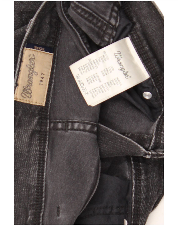 Wrangler Herre Texas Stretch Straight Jeans W34 L32 Sort Bomuld
