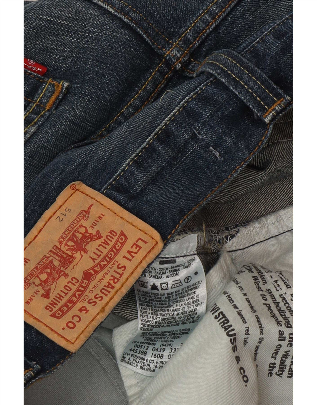 Levi's Herre 512 Capri Jeans W33 L22 Blå Bomuld