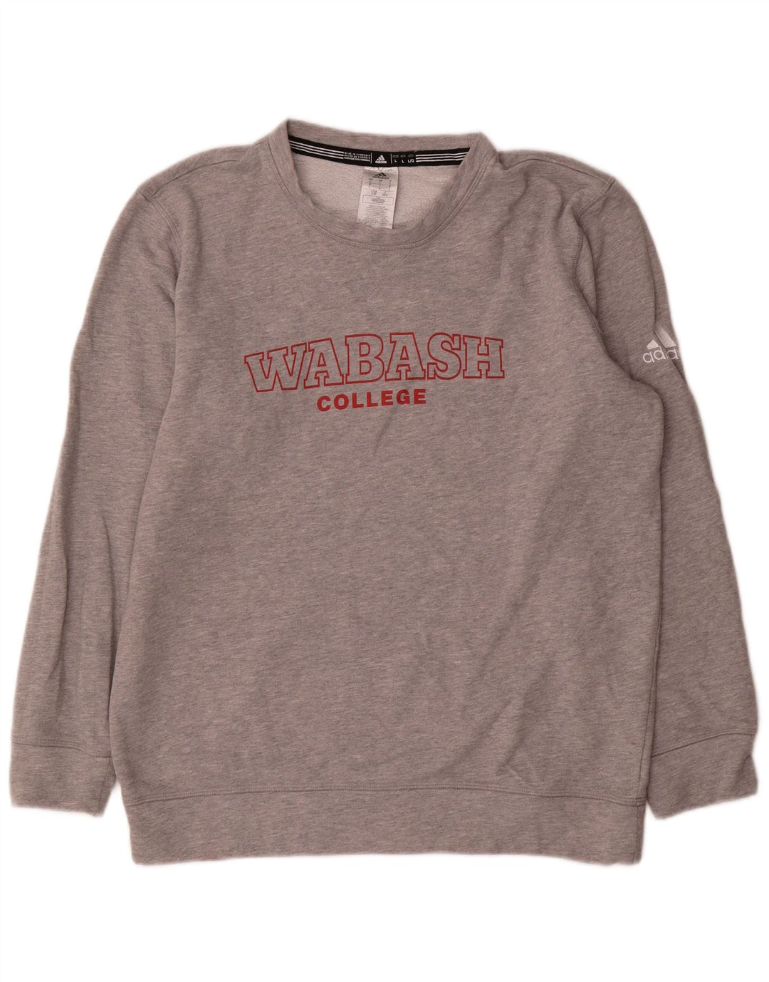 Adidas grafisk sweatshirt til mænd, stor grå bomuld
