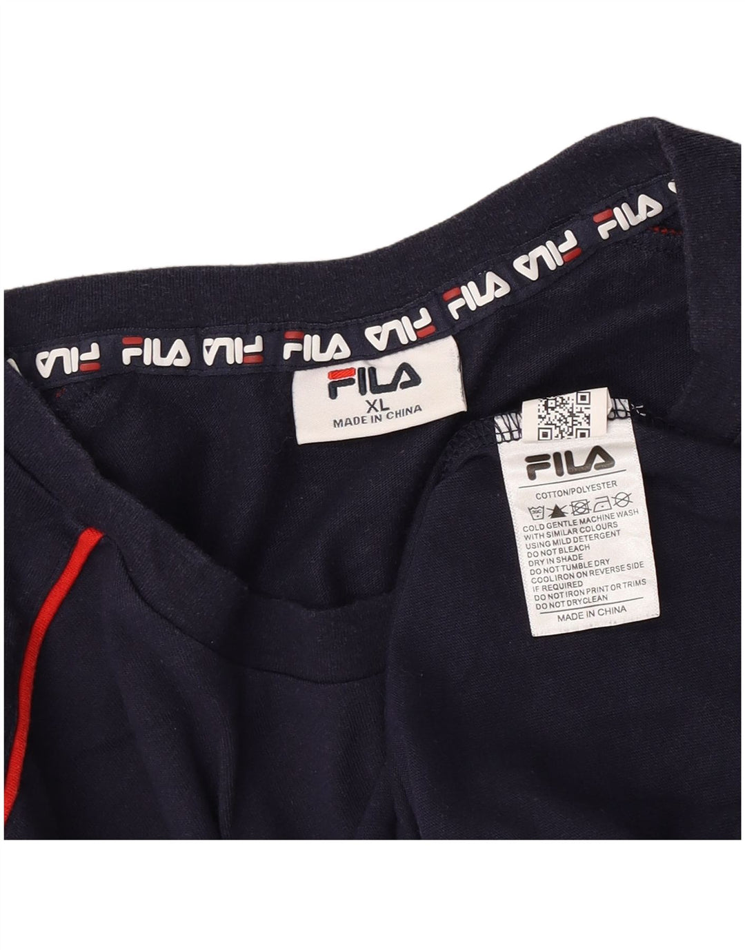 Fila Herre grafisk T-shirt top XL marineblå bomuld