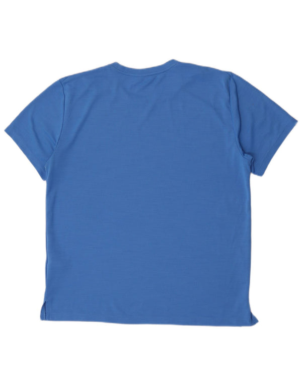 Nike kortærmet herre grafisk T-shirt-top med standard pasform Stor blå