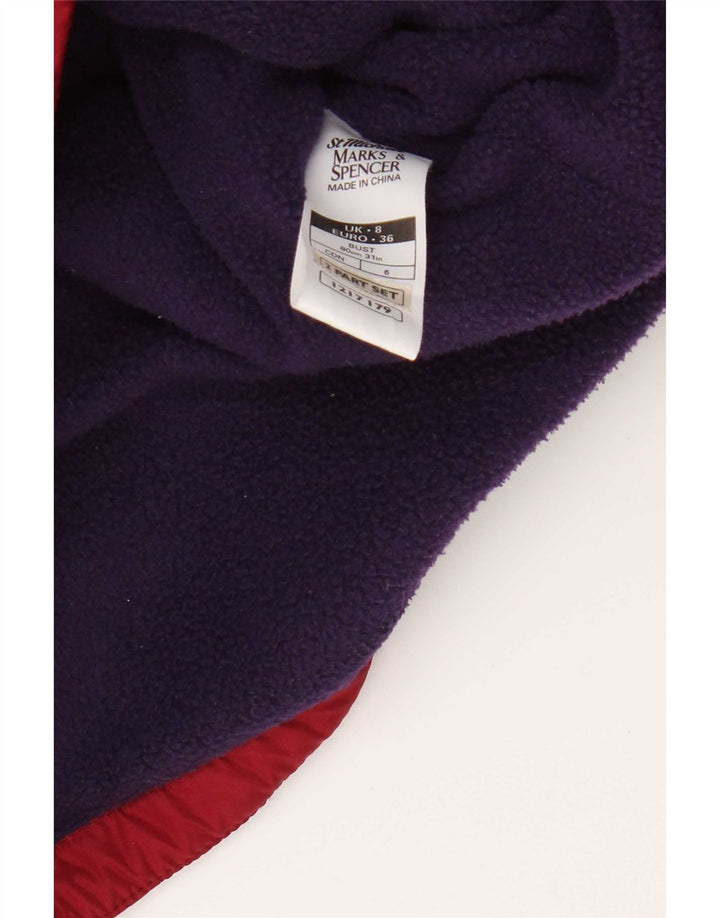 Marks & Spencer Dame St. Michael Polstret Gilet UK 8 Lille rød polyester