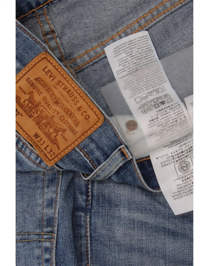 Levi's Herre 502 tilspidsede jeans W33 L26 blå bomuld