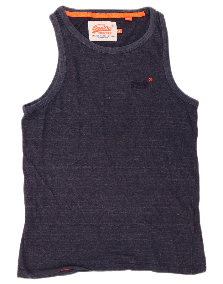 SUPERDRY Herrevest Top Small Navyblå Flecked Bomuld