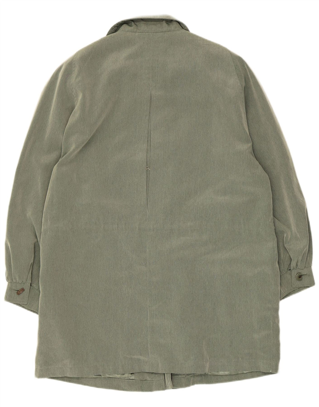 Vintage overfrakke til kvinder UK 14 Stor grøn polyester