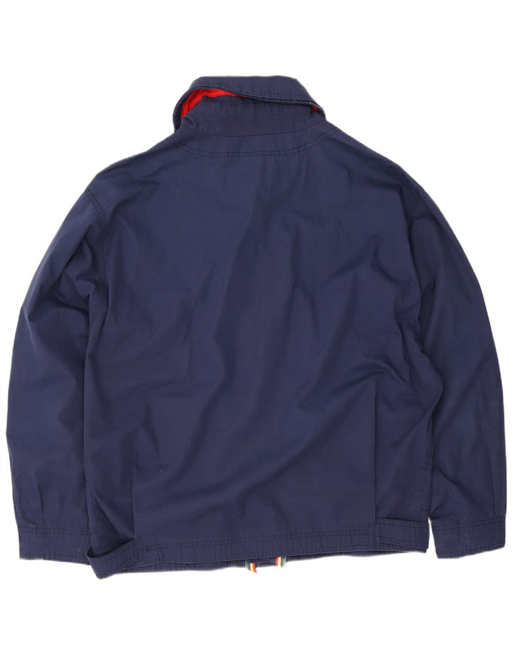 Vintage Bomber Jacket UK 38 Medium Navy Blue Polyester