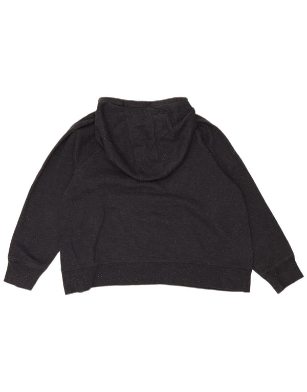 Under Armour Womens Graphic Oversized Hoodie Jumper UK 18 XL Black Flecked