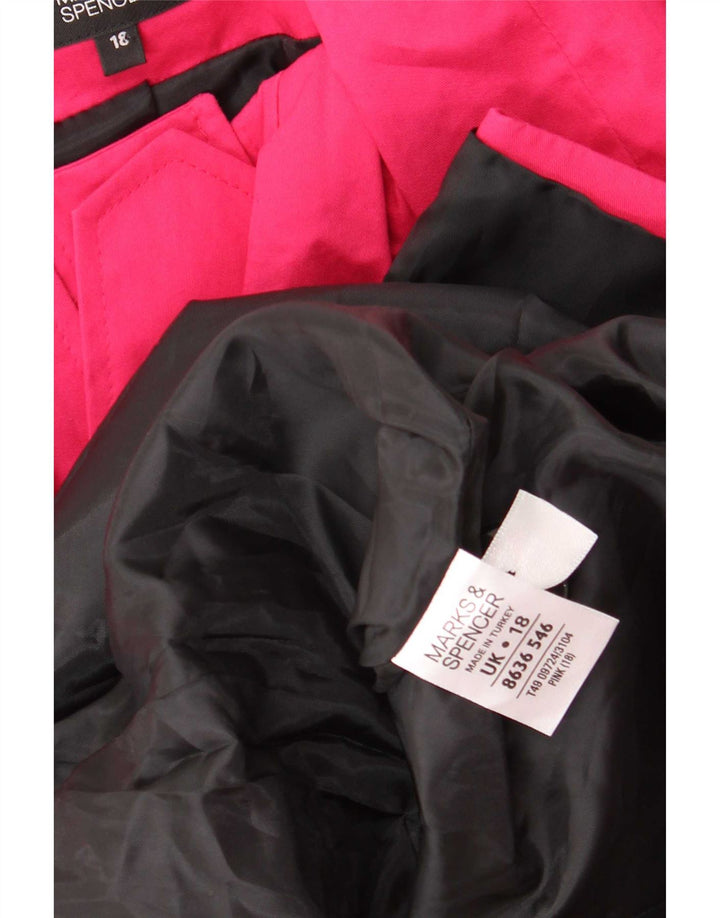 Marks & Spencer Trench Coat til kvinder UK 18 XL Pink Bomuld
