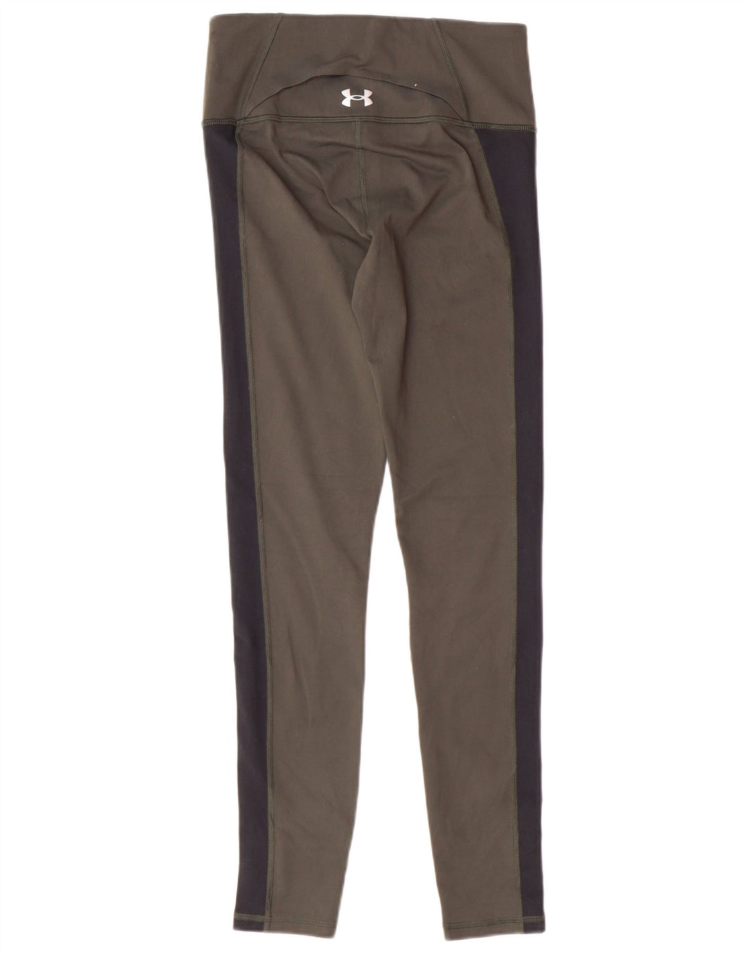 UNDER ARMOUR Leggings til kvinder UK 10 Small Khaki Colourblock Polyester