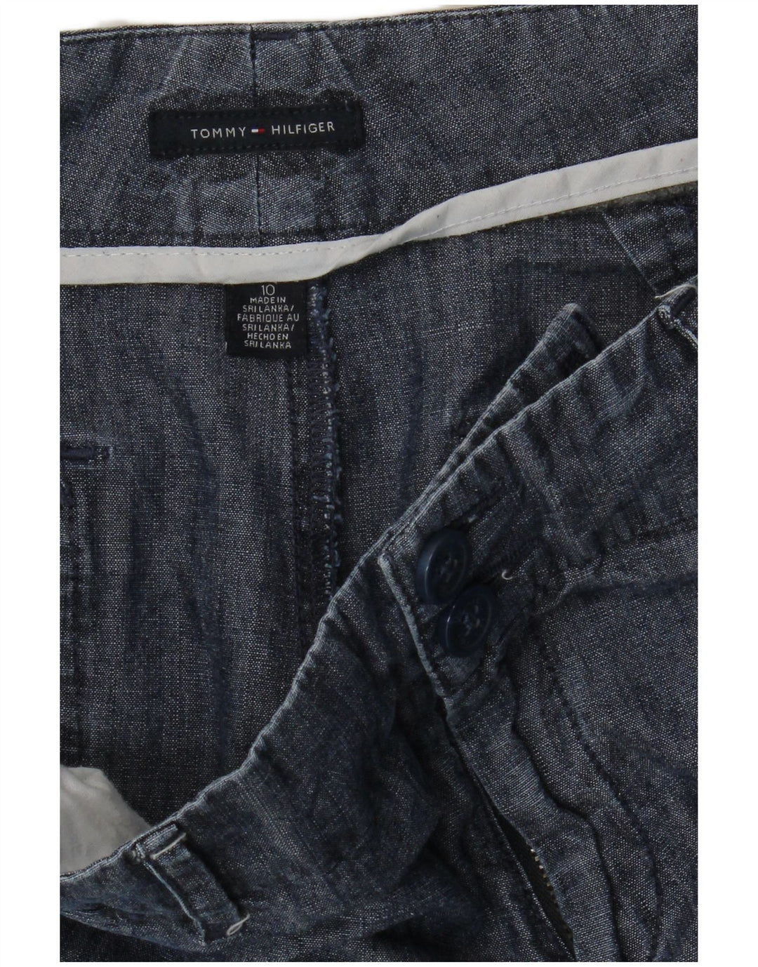 TOMMY HILFIGER Chino Shorts til kvinder US 10 Large W36 Navy Blue