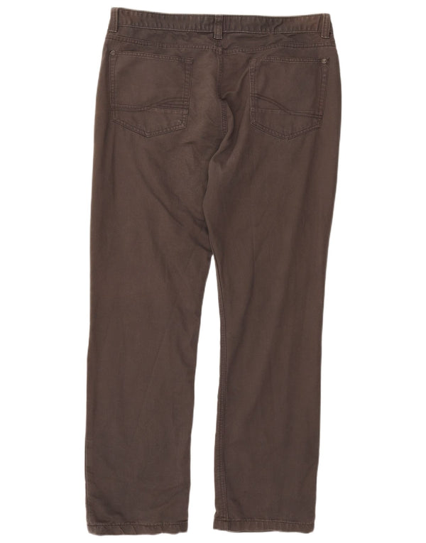 Fedt ansigt Herre lige fritidsbukser W38 L31 Grå bomuld