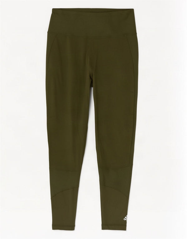 Adidas Womens Crop Leggings UK 16/18 Large Khaki